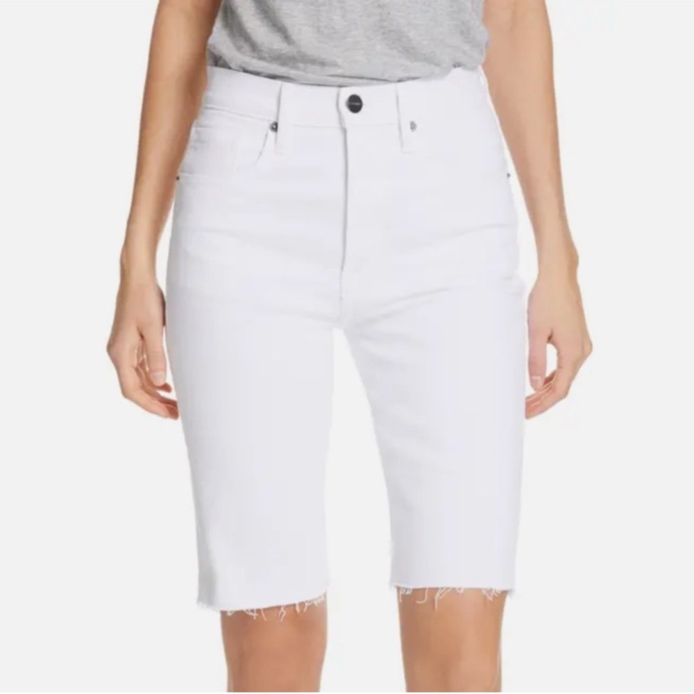 Frame Denim Le Vintage Bermuda Shorts in White